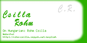 csilla rohm business card
